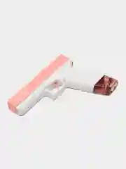 Розовый водный пистолет детский GLOCK WATER GUN электрический на аккумуляторе / Детский пистолет
