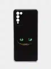 Черный силиконовый чехол на Honor 10X Lite / Хонор 10Х Лайт с рисунком, защита камеры