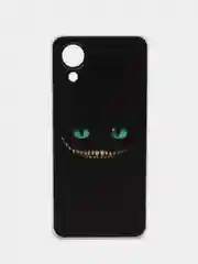 Черный силиконовый чехол на Oppo A17K/Оппо A17К, прозрачный, с рисунком, защита камеры
