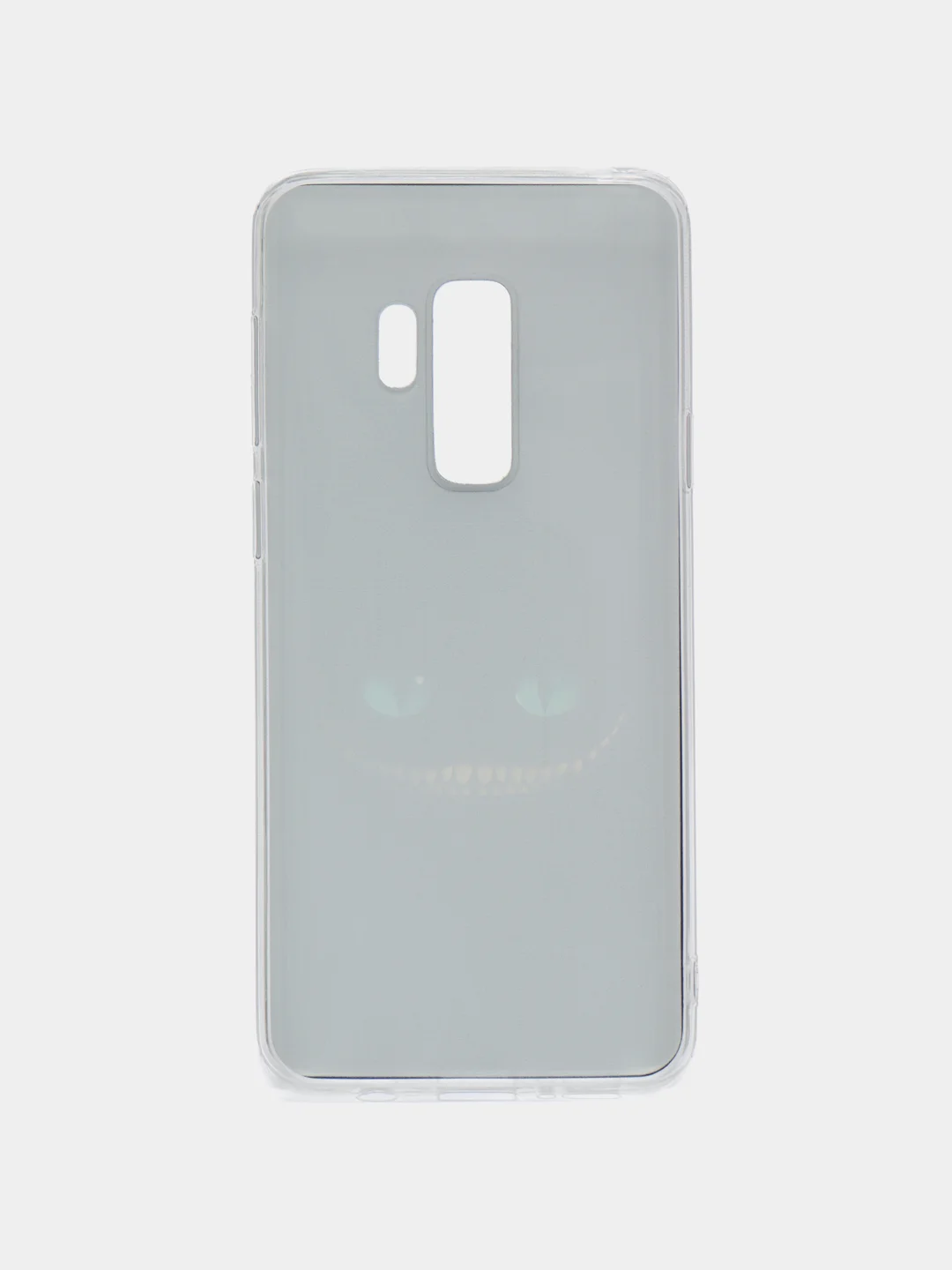 Черный силиконовый чехол на Samsung Galaxy S9 Plus / Самсунг S9 Plus с рисунком, защита камеры
