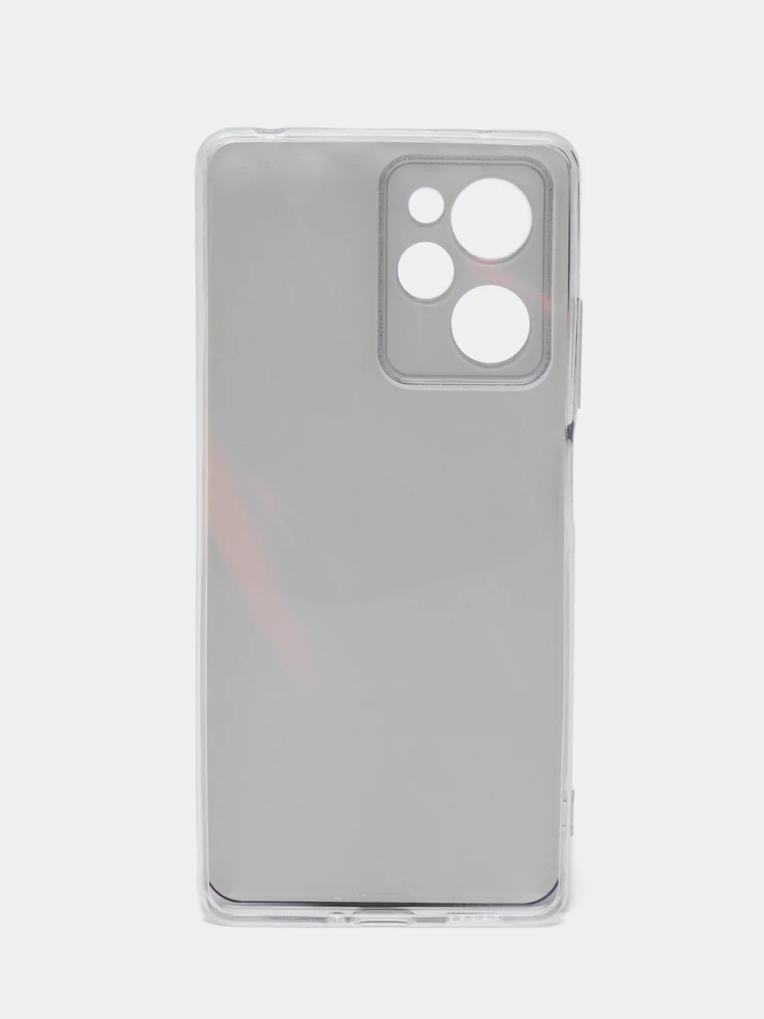 Красный чехол на Xiaomi Poco X5 Pro 5G / Поко Х5 Про 5G прозрачный, с рисунком, защита камеры