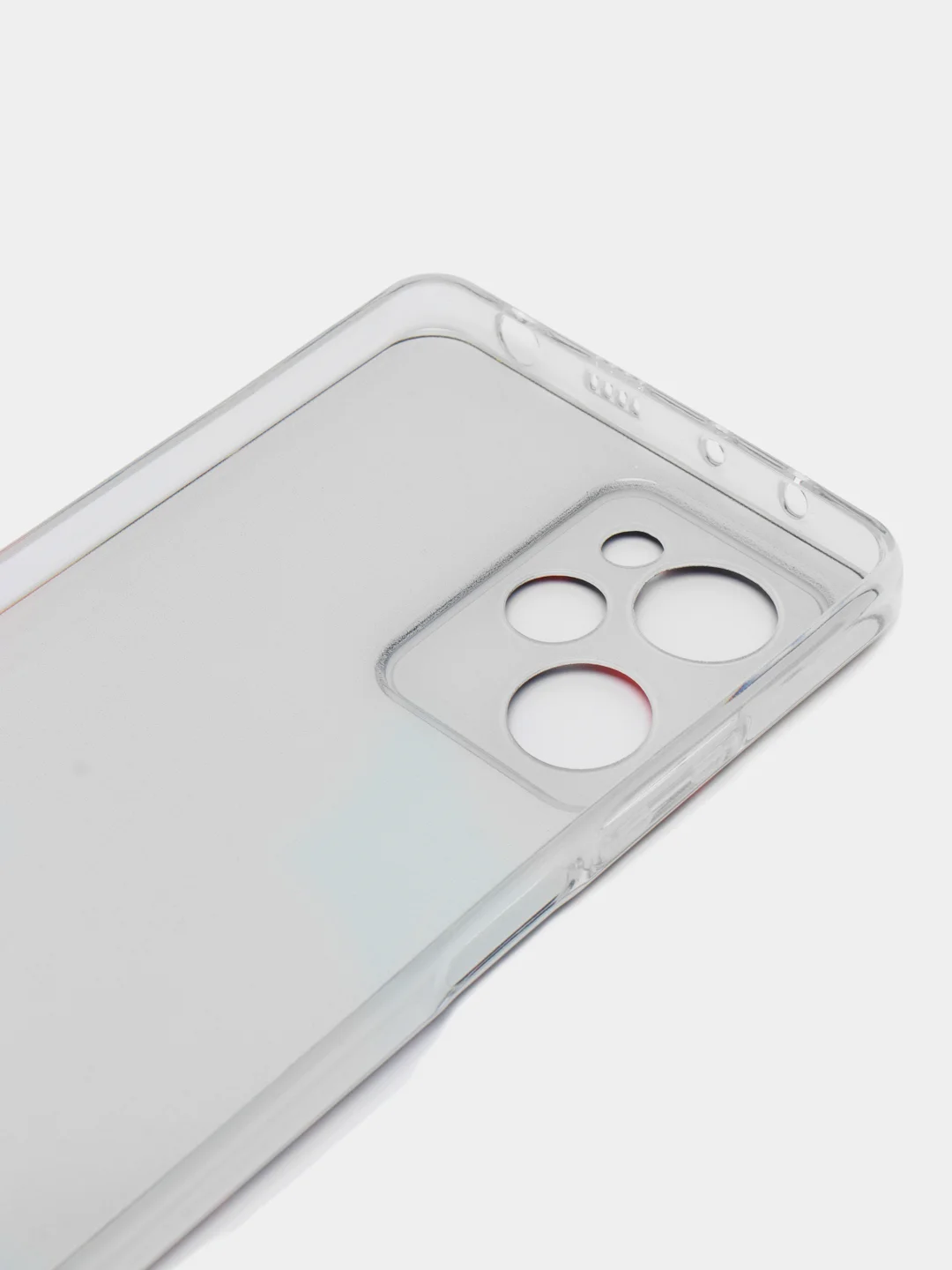 Красный чехол на Xiaomi Poco X5 Pro 5G / Поко Х5 Про 5G прозрачный, с рисунком, защита камеры
