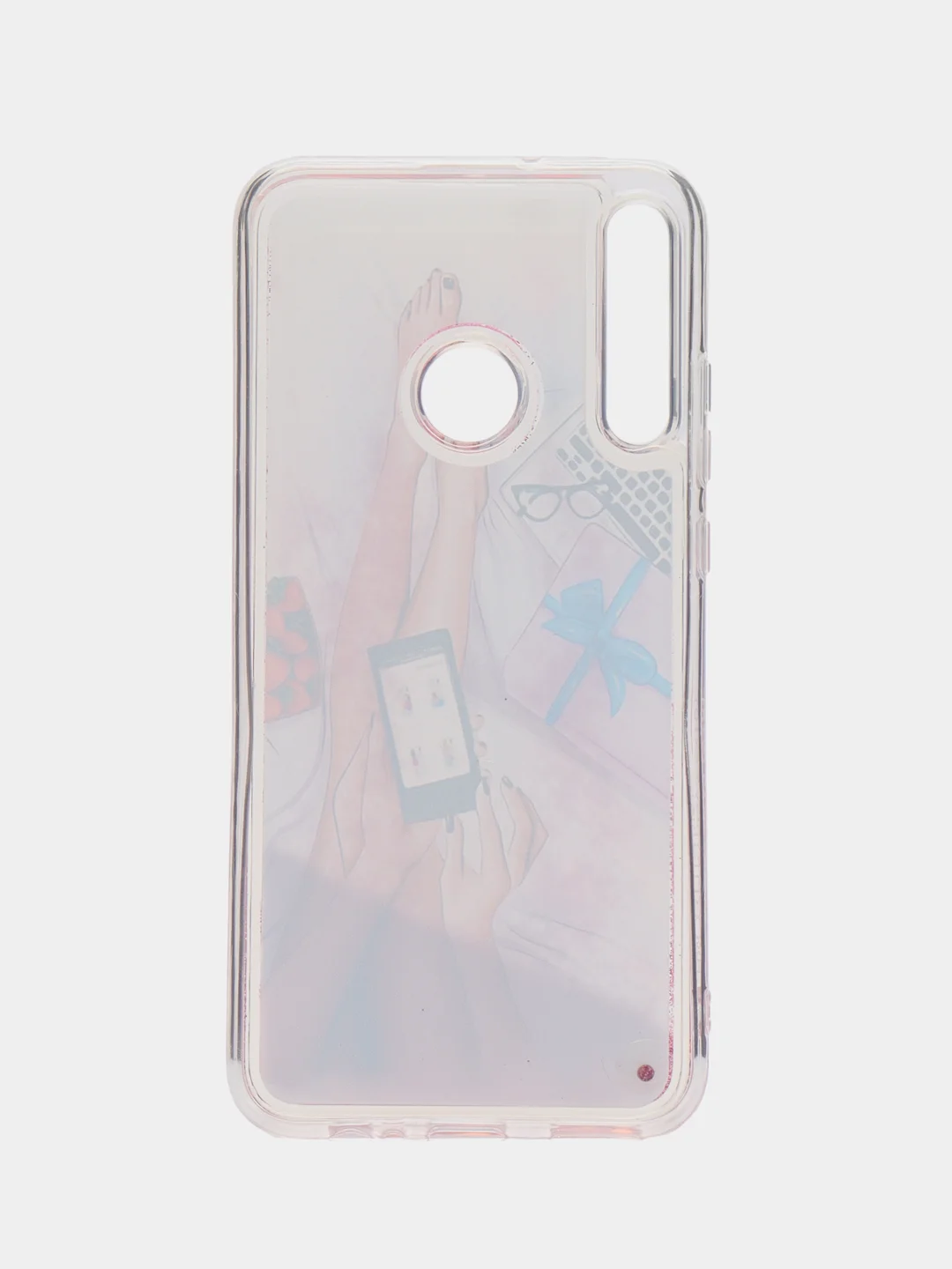 Тёмно-розовый чехол силиконовый на cмартфон Huawei P40 Lite