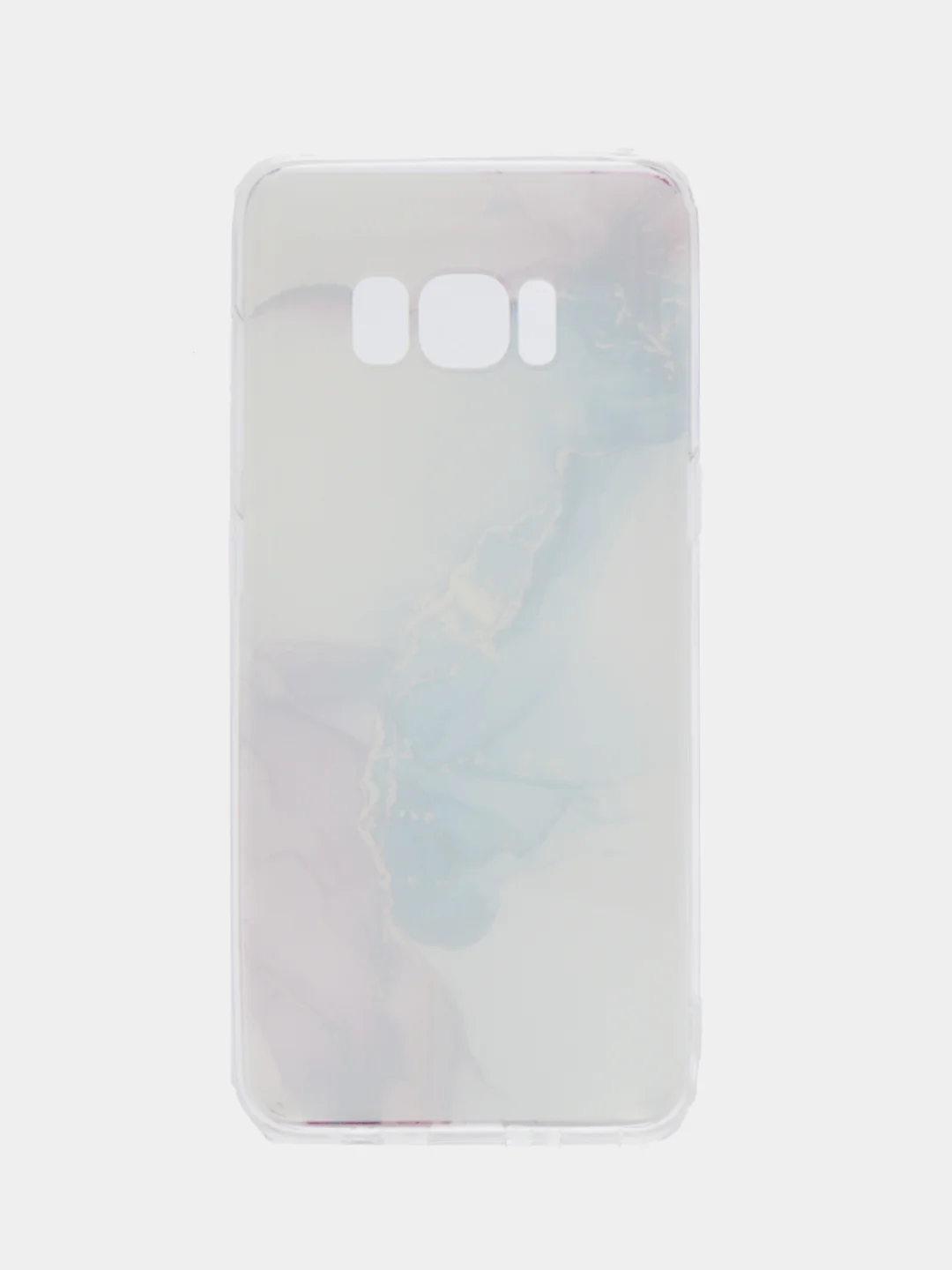 Ледяной силиконовый чехол на Samsung Galaxy S8 / Самсунг S8 прозрачный, с рисунком, защита камеры