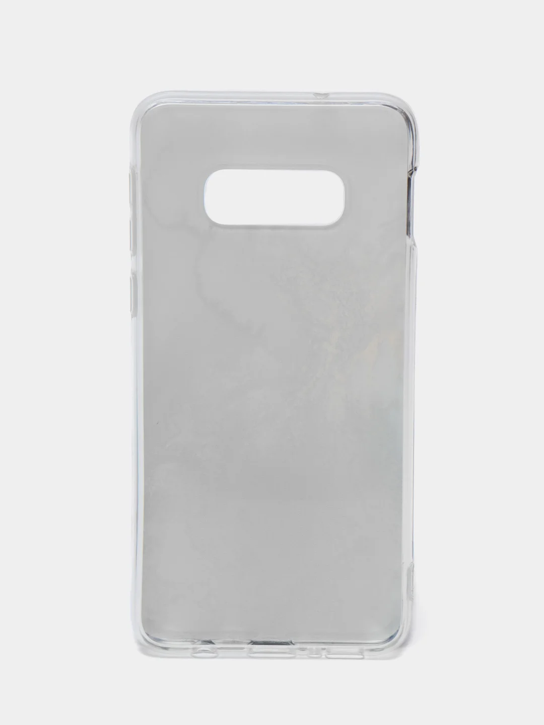 Голубой силиконовый чехол на Samsung Galaxy S10E / Самсунг S10E с рисунком, защита камеры