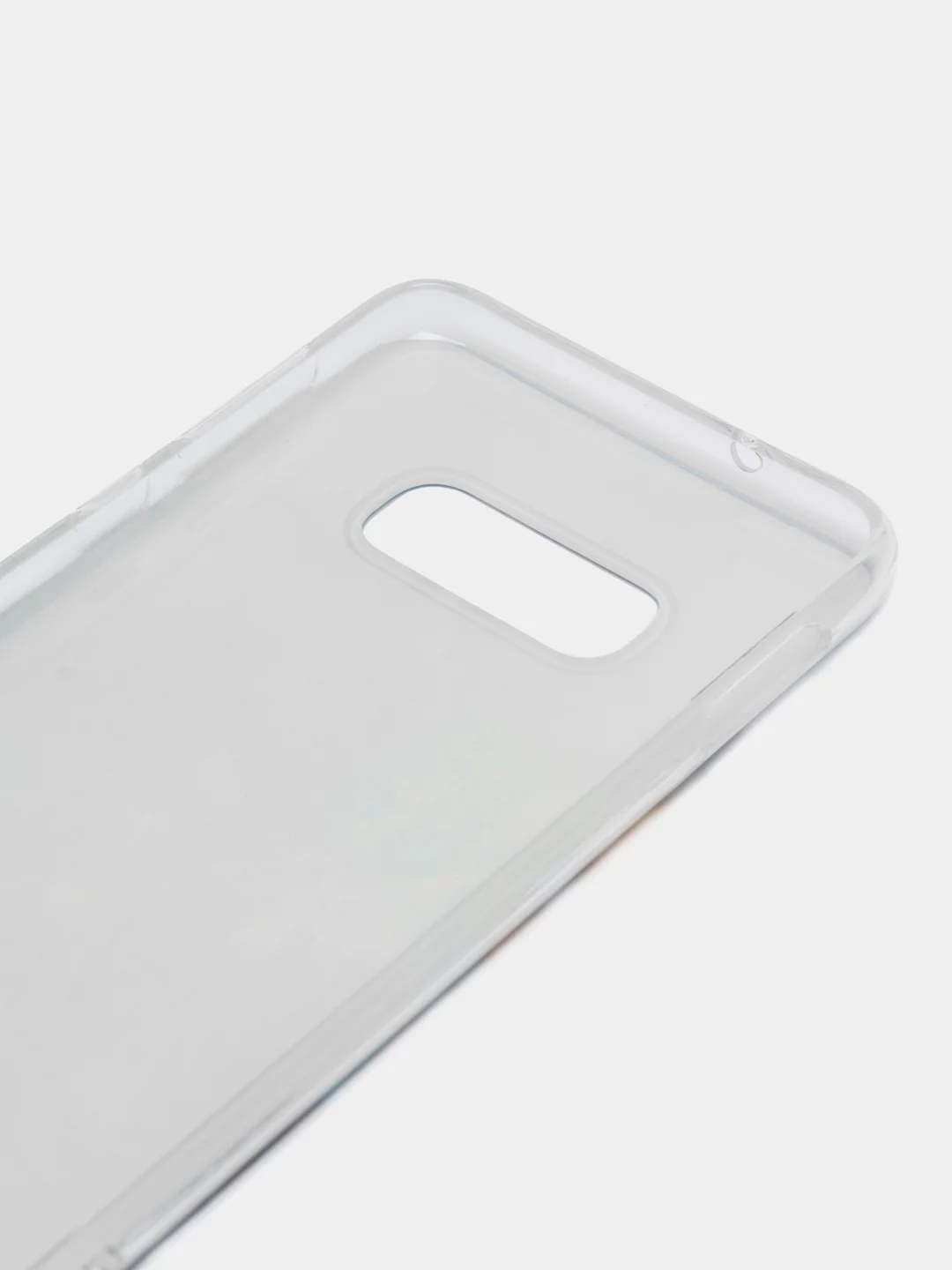 Голубой силиконовый чехол на Samsung Galaxy S10E / Самсунг S10E с рисунком, защита камеры