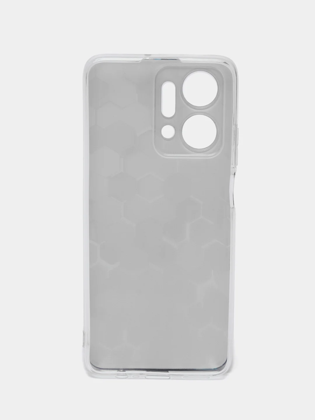 Бирюзовый силиконовый чехол на Honor X7A / Хонор X7A прозрачный, с рисунком, защита камеры