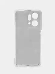 Бирюзовый силиконовый чехол на Honor X7A / Хонор X7A прозрачный, с рисунком, защита камеры