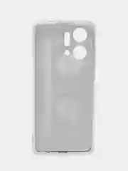 Хром силиконовый чехол на Honor X7A / Хонор X7A прозрачный, с рисунком, защита камеры