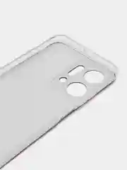 Красный силиконовый чехол на Honor X7A / Хонор X7A прозрачный, с рисунком, защита камеры