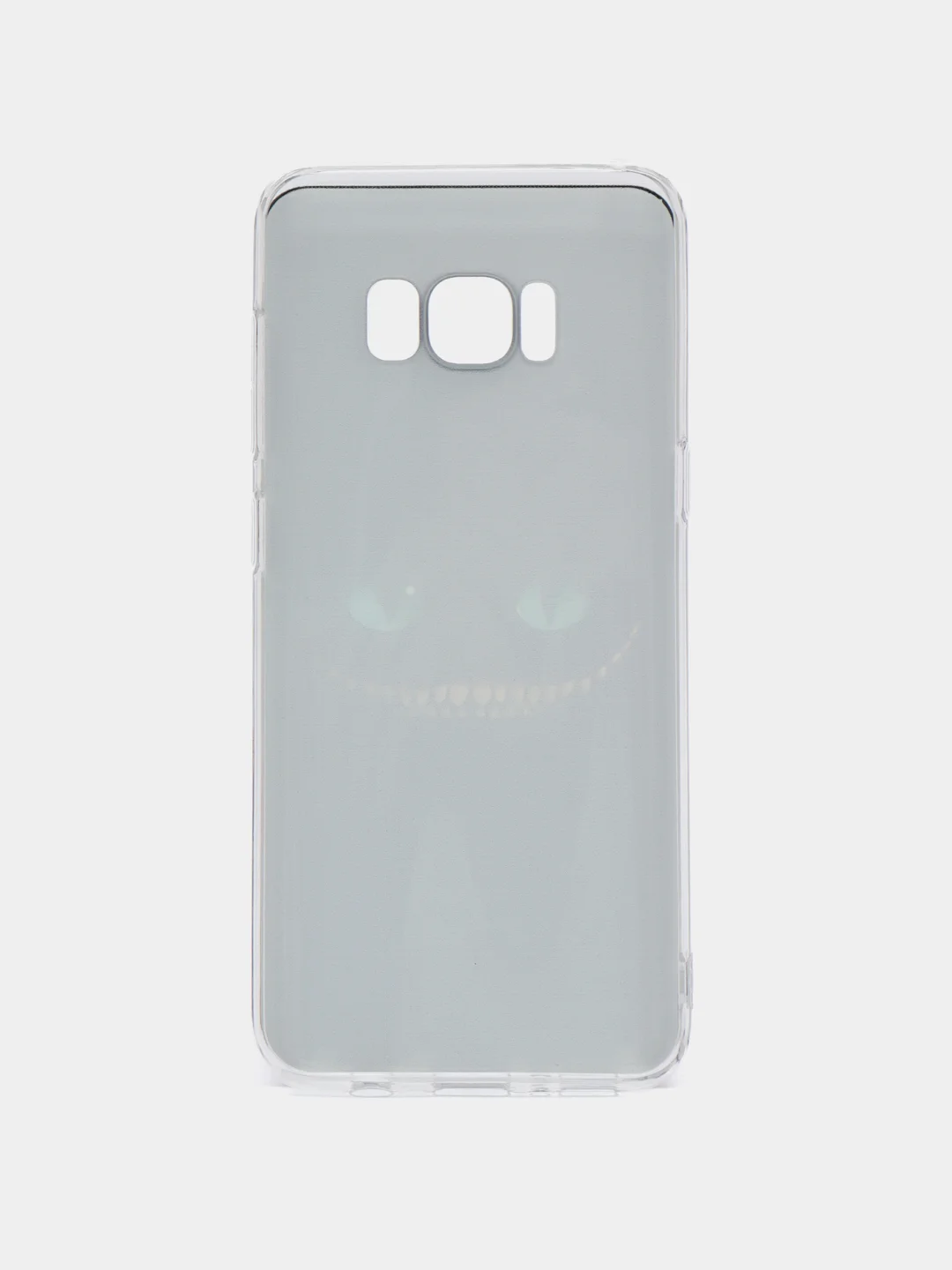 Черный силиконовый чехол на Samsung Galaxy S8 / Самсунг S8 прозрачный, с рисунком, защита камеры