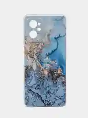 Голубой чехол на Realme 9i/Oppo A96 4G / Реалми 9i/Оппо А96 4G с рисунком, защита камеры