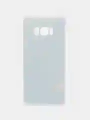 Светло-синий силиконовый чехол на Samsung Galaxy S8 / Самсунг S8 прозрачный, с рисунком, защита камеры