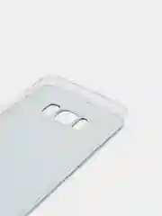 Бирюзовый силиконовый чехол на Samsung Galaxy S8 / Самсунг S8 прозрачный, с рисунком, защита камеры