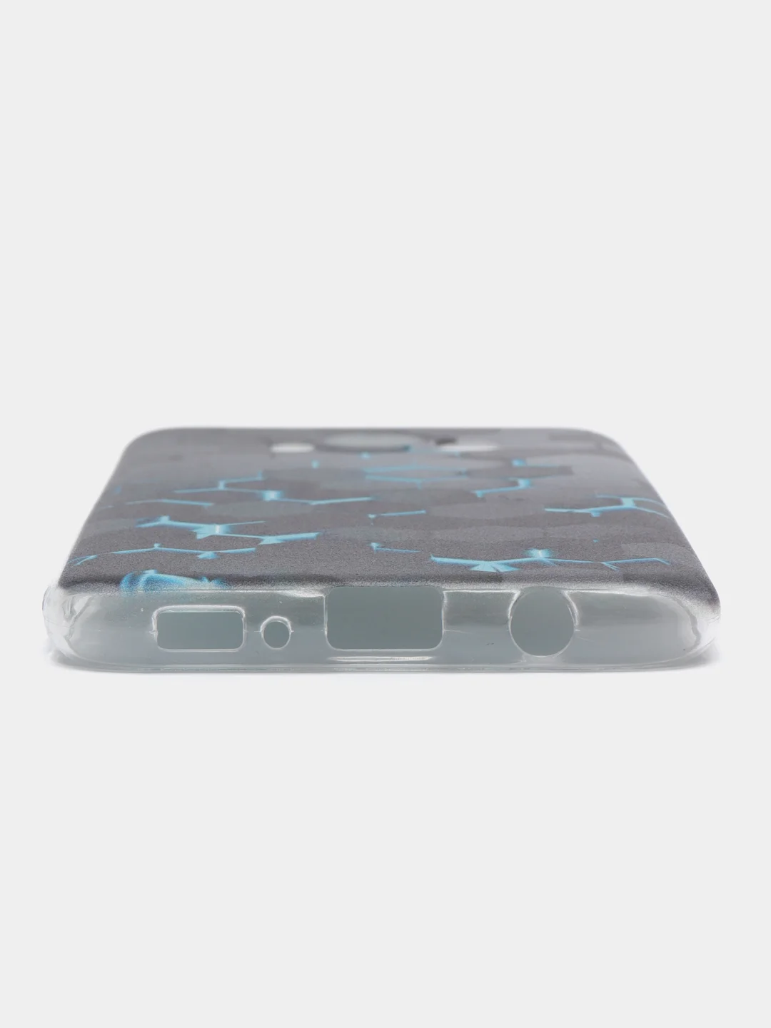 Бирюзовый силиконовый чехол на Samsung Galaxy S8 / Самсунг S8 прозрачный, с рисунком, защита камеры