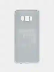 Тёмно-коричневый силиконовый чехол на Samsung Galaxy S8 / Самсунг S8 прозрачный, с рисунком, защита камеры