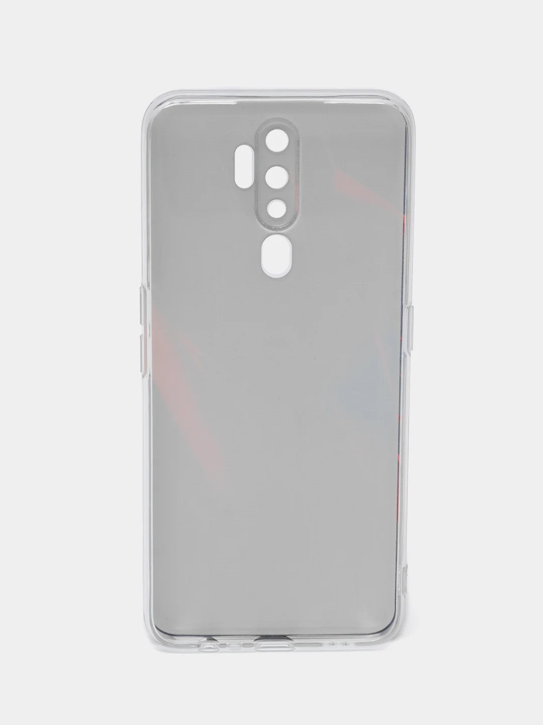 Красный силиконовый чехол на Oppo A5 2020/Оппо A5/A9 2020, прозрачный, с рисунком, защита камеры
