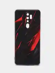 Красный силиконовый чехол на Oppo A5 2020/Оппо A5/A9 2020, прозрачный, с рисунком, защита камеры