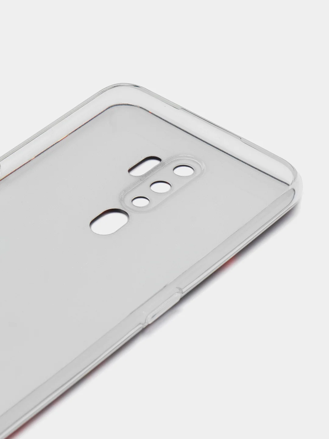 Красный силиконовый чехол на Oppo A5 2020/Оппо A5/A9 2020, прозрачный, с рисунком, защита камеры