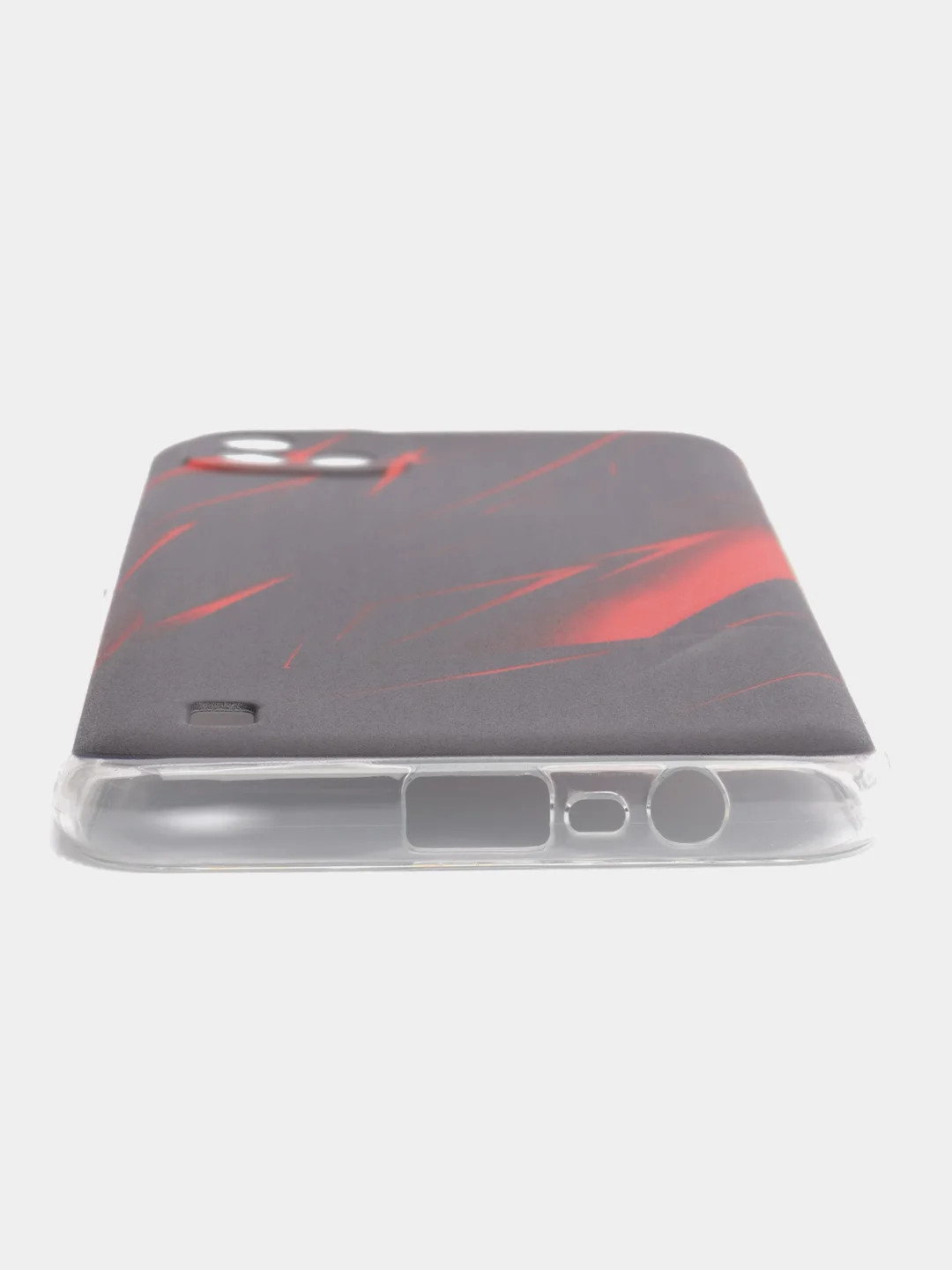 Красный силиконовый чехол на Oppo Realme C11 2021 / Реалми С11 2021 с рисунком, защита камеры
