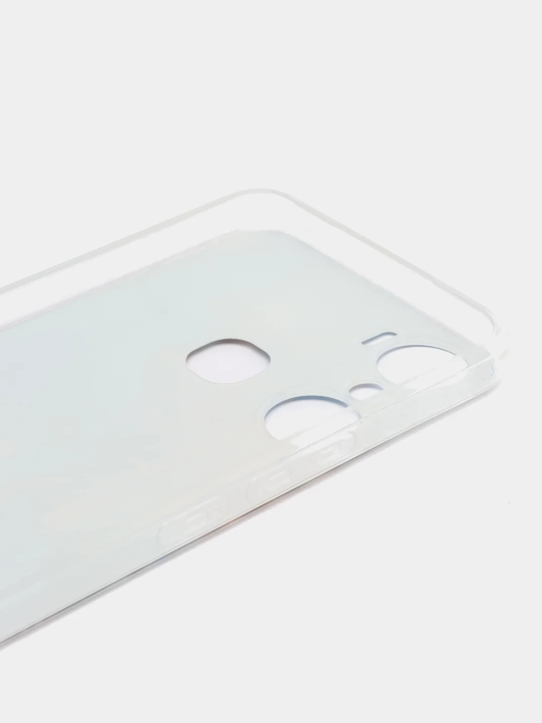 Голубой силиконовый чехол на Infinix Hot 12 Pro / Инфиникс Хот 12 Про с рисунком, защита камеры