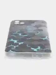 Бирюзовый силиконовый чехол на Oppo Realme C11 2021 / Реалми С11 2021 с рисунком, защита камеры