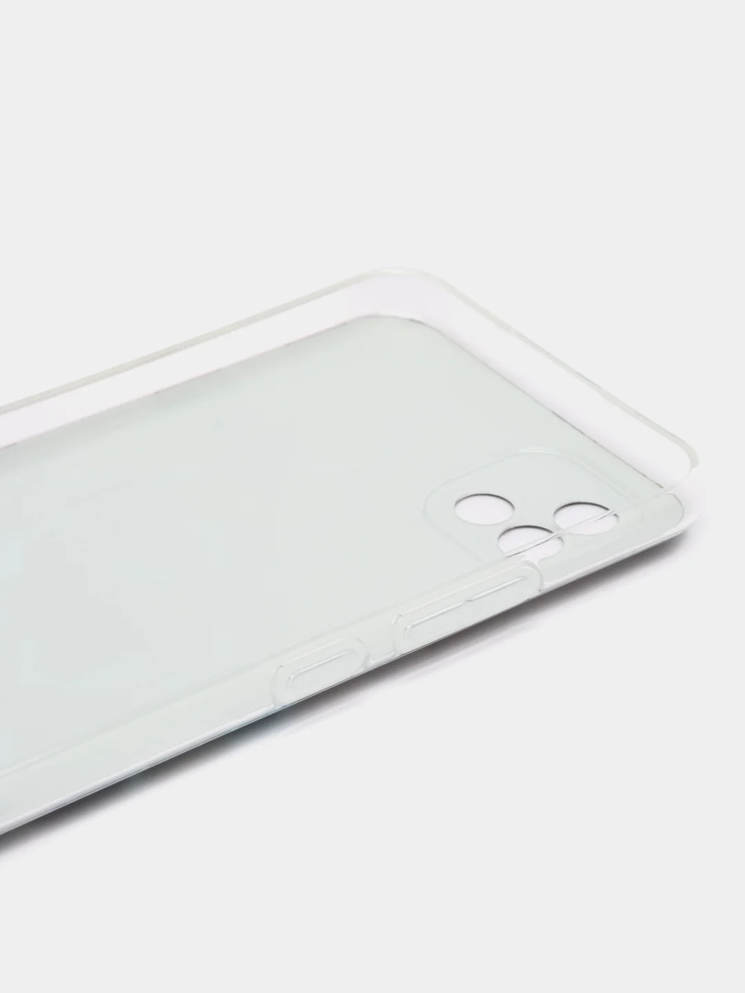 Бирюзовый силиконовый чехол на Oppo Realme C11 2021 / Реалми С11 2021 с рисунком, защита камеры