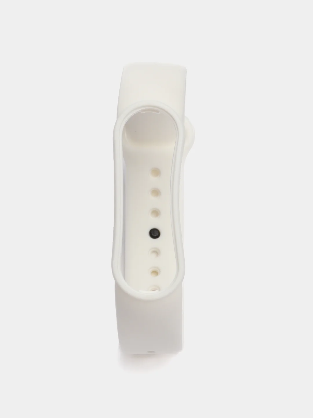 Белый силиконовый ремешок для фитнес браслета Xiaomi Mi Band 3, 4, 5, 6, 7