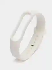 Белый силиконовый ремешок для фитнес браслета Xiaomi Mi Band 3, 4, 5, 6, 7