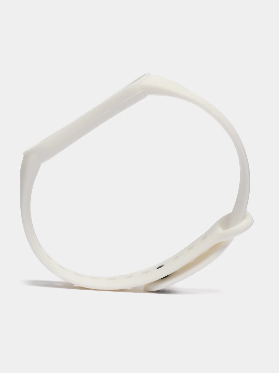 Белый силиконовый ремешок для фитнес браслета Xiaomi Mi Band 3, 4, 5, 6, 7