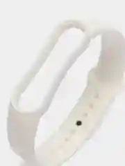 Белый силиконовый ремешок для фитнес браслета Xiaomi Mi Band 3, 4, 5, 6, 7