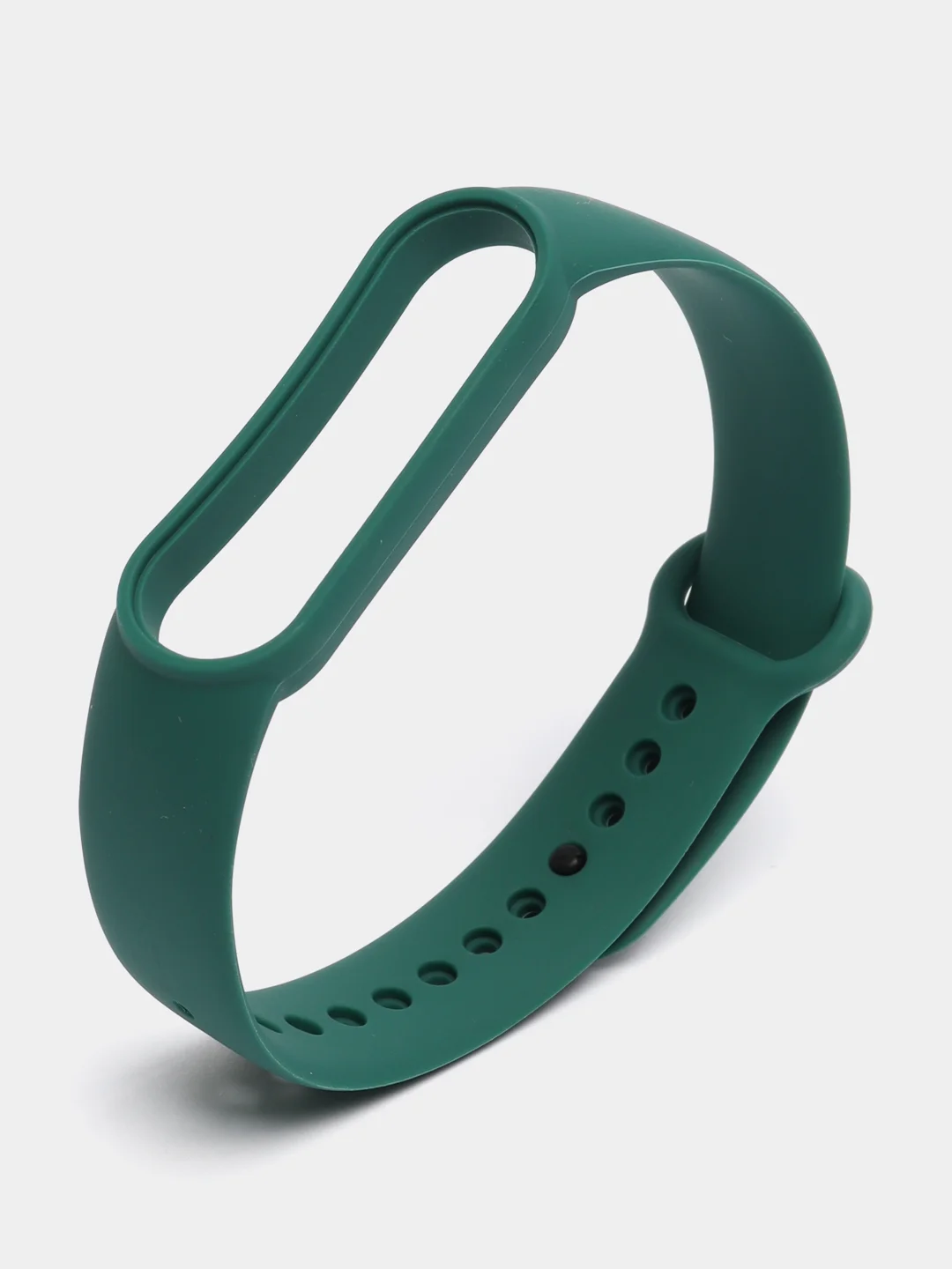 Зеленый силиконовый ремешок для фитнес браслета Xiaomi Mi Band 3, 4, 5, 6, 7