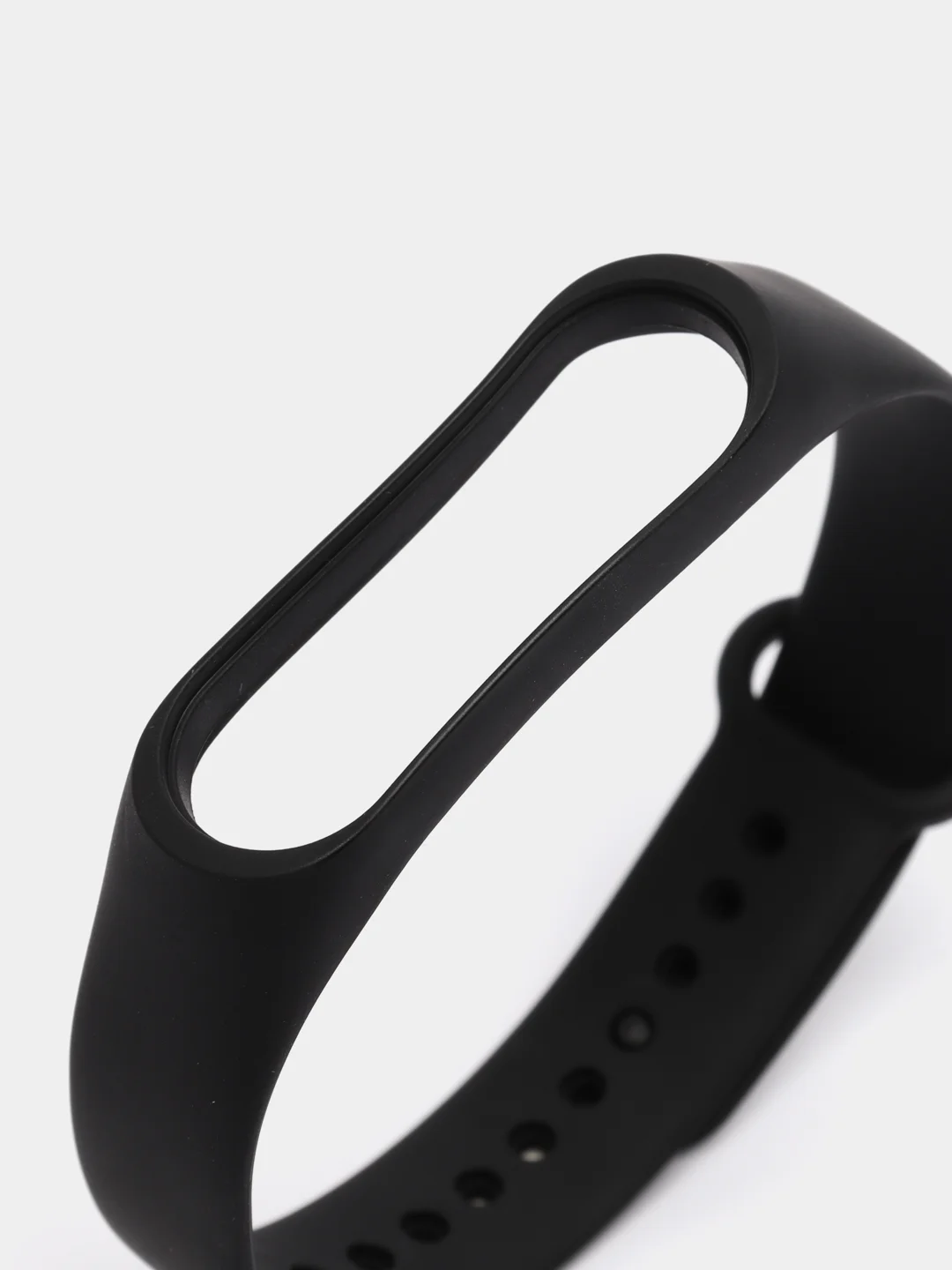 Черный силиконовый ремешок для фитнес браслета Xiaomi Mi Band 3, 4, 5, 6, 7