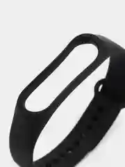 Черный силиконовый ремешок для фитнес браслета Xiaomi Mi Band 3, 4, 5, 6, 7