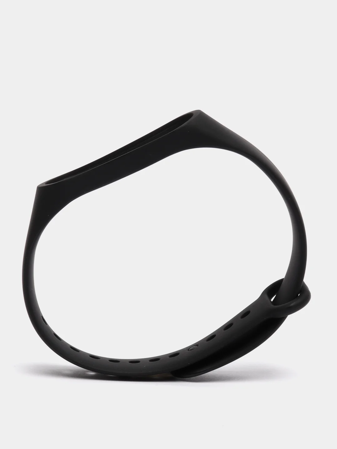 Черный силиконовый ремешок для фитнес браслета Xiaomi Mi Band 3, 4, 5, 6, 7