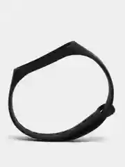 Черный силиконовый ремешок для фитнес браслета Xiaomi Mi Band 3, 4, 5, 6, 7