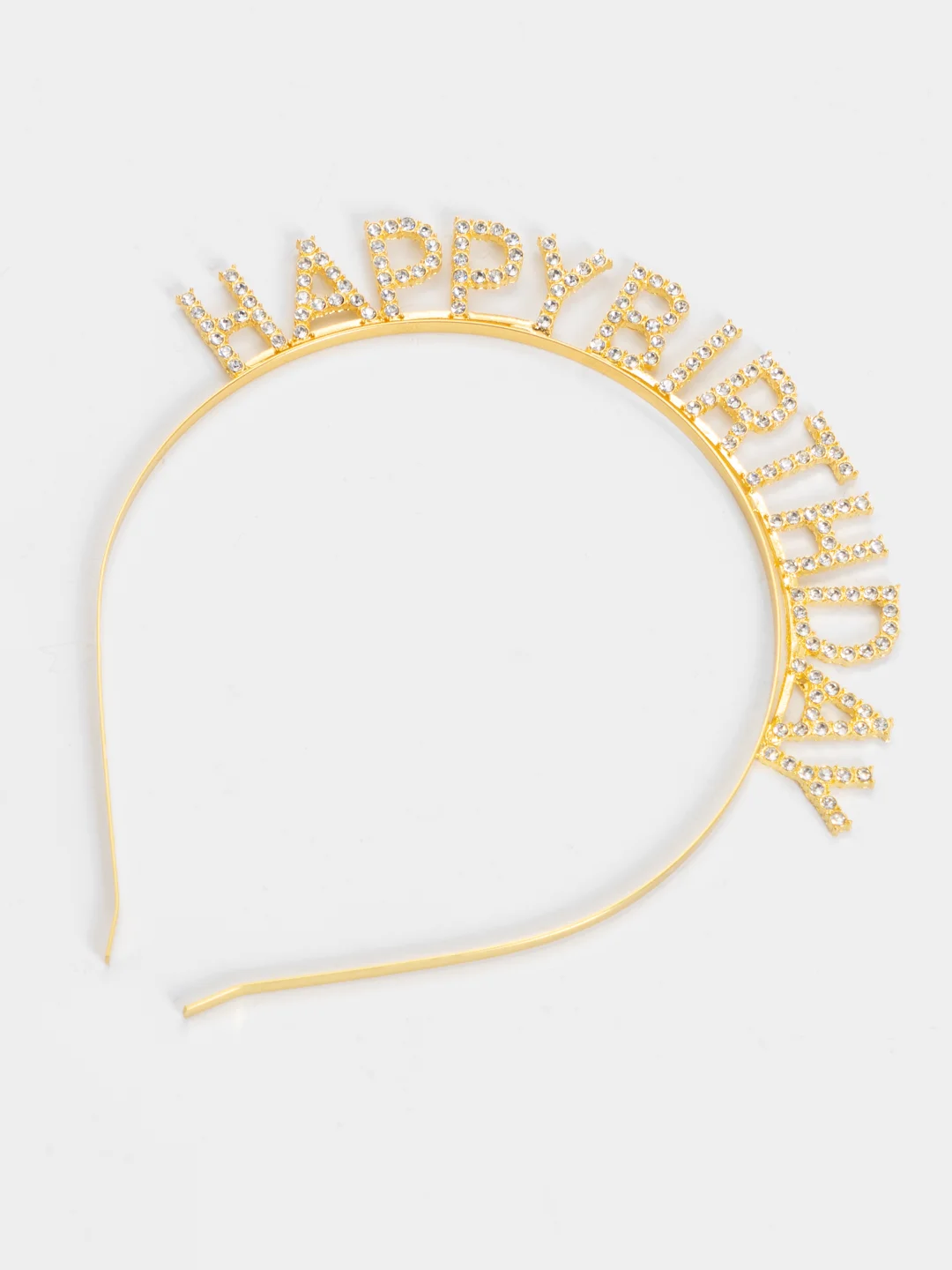 Золотой ободок на голову "Happy Birthday"