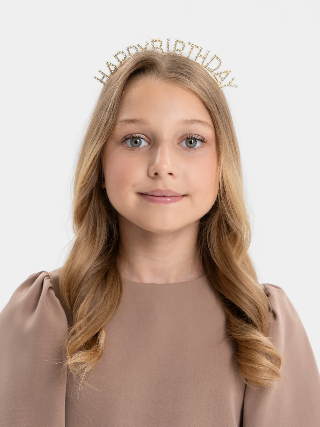 Золотой ободок на голову "Happy Birthday"