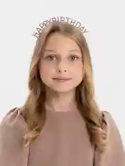 Розовый ободок на голову "Happy Birthday"