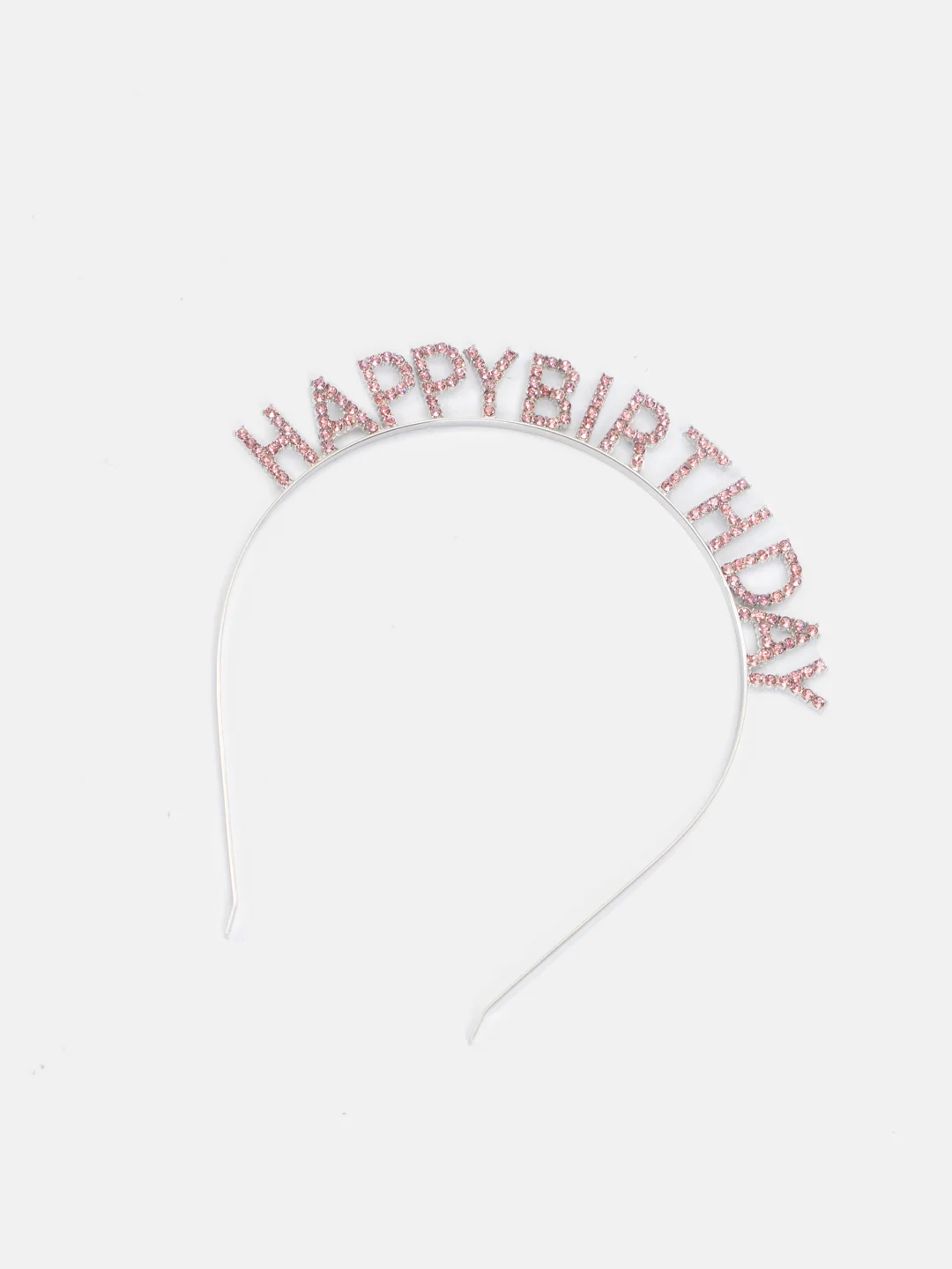 Розовый ободок на голову "Happy Birthday"