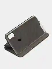 Черный чехол-книжка для Xiaomi Redmi Note 6 / Сяоми Редми Ноте 6 / Нот 6, экокожа