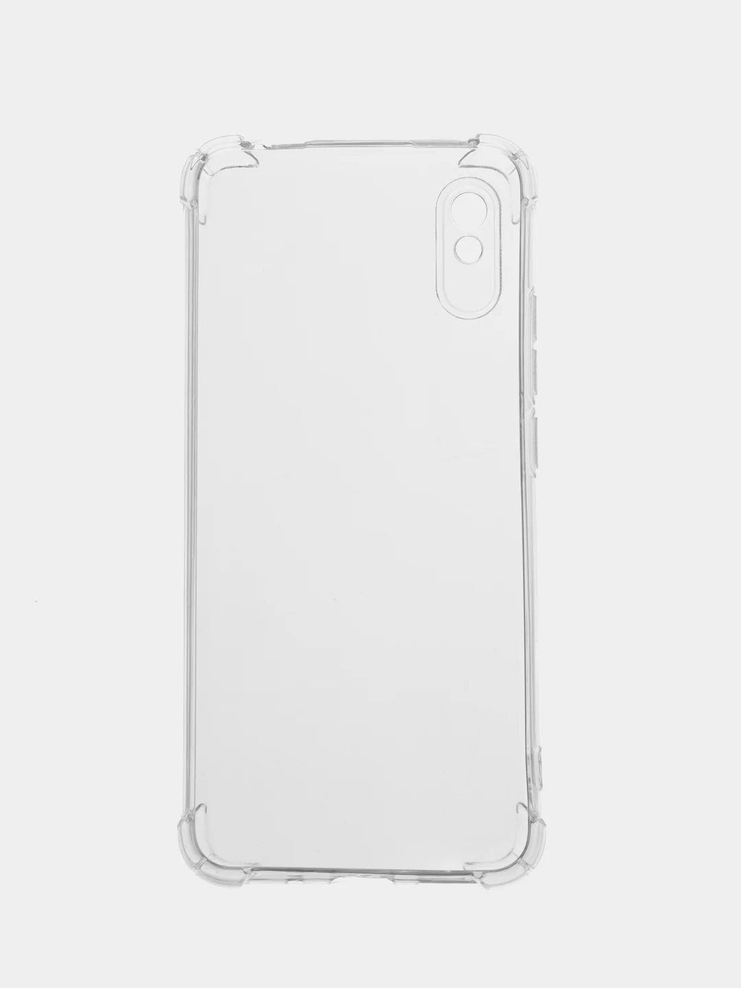 Серебряный силиконовый чехол для Xiaomi Redmi 9A (Сяоми Редми 9А), прозрачный