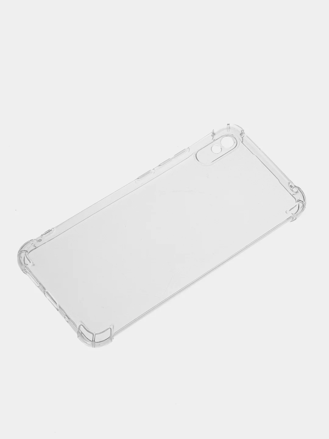Серебряный силиконовый чехол для Xiaomi Redmi 9A (Сяоми Редми 9А), прозрачный