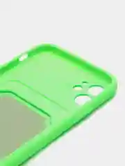Салатовый чехол с карманом для карт для iPhone, Айфон 11, 13, 14, Pro, защита камеры