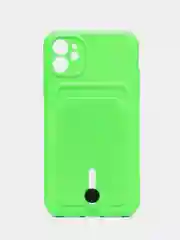 Салатовый чехол с карманом для карт для iPhone, Айфон 11, 13, 14, Pro, защита камеры