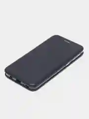 Темно-синий чехол-книжка для Samsung Galaxy A 40 (Самсунг А 40), экокожа