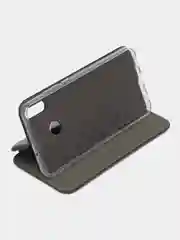 Темно-синий чехол книжка для Huawei Honor 8 x (Хонор 8 х), из экокожи