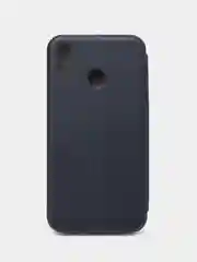 Темно-синий чехол книжка для Huawei Honor 8 x (Хонор 8 х), из экокожи