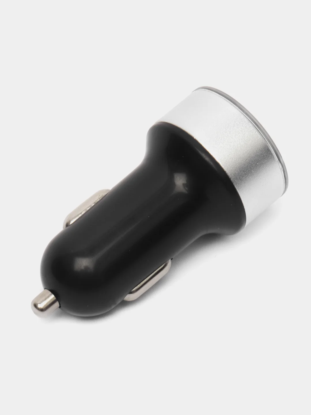 Серый автомобильное зарядное устройство 2USB с дисплеем