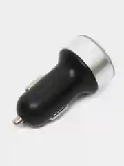 Серый автомобильное зарядное устройство 2USB с дисплеем